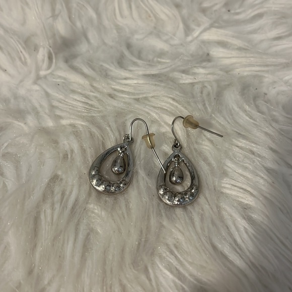 Silver Earrings - Red Earrings - Dangle Earrings - Picture 2 of 3